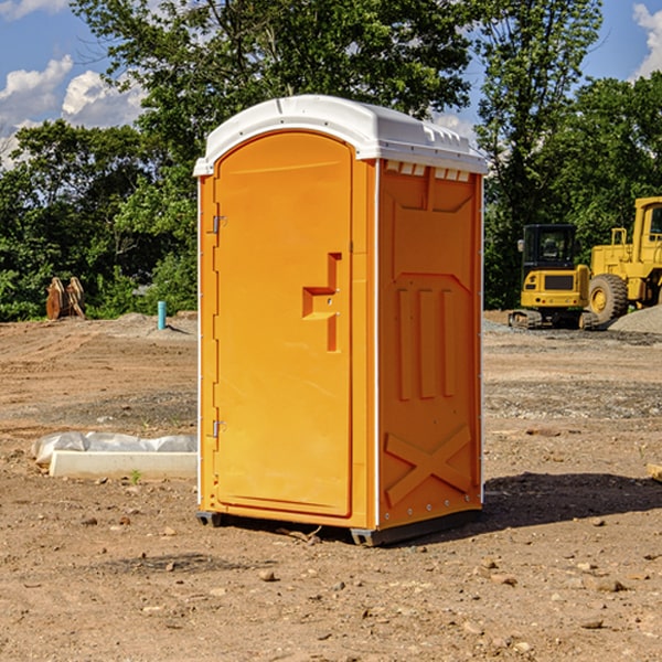 can i customize the exterior of the porta potties with my event logo or branding in Sandy Ridge NC